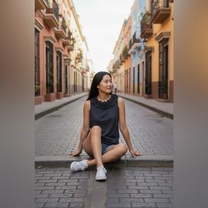 Marc Jacobs Blue Sleeveless Blouse